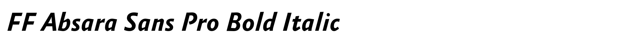 FF Absara Sans Pro Bold Italic image